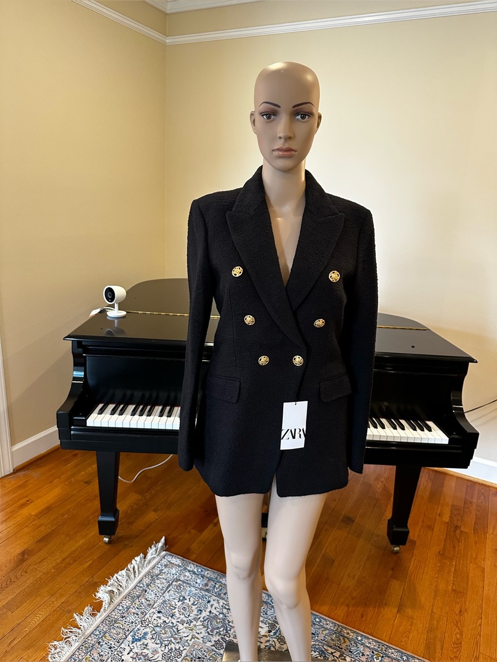 Zara NWT RARE Timeless Classic Minimalist Tailored Tweed Textured Runway Jacket - Picture 9 of 14